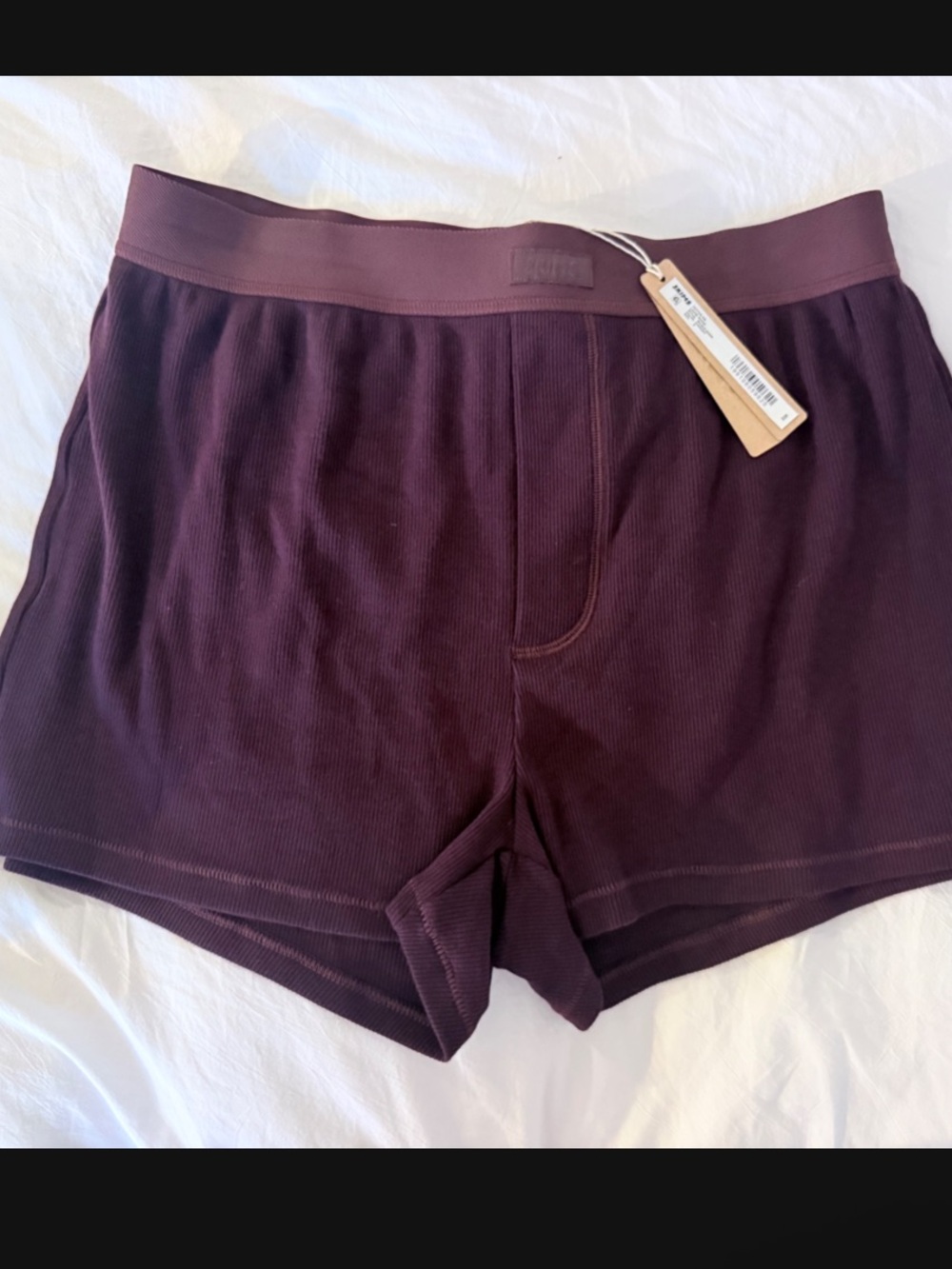 Skims cotton rib loose boxer in current - Picture 3 of 4